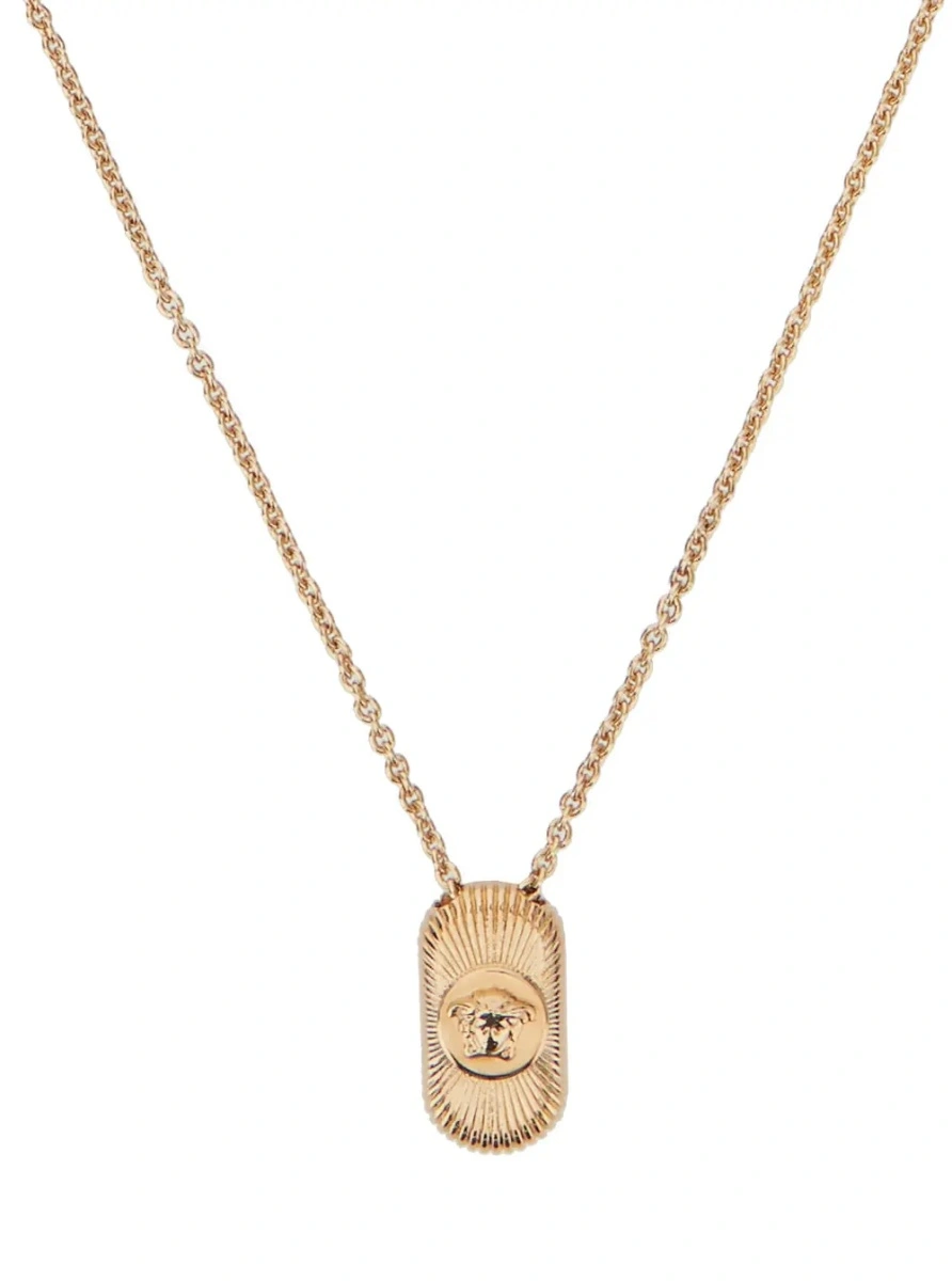 Colier Versace 'Medusa' auriu din alama - Img 3