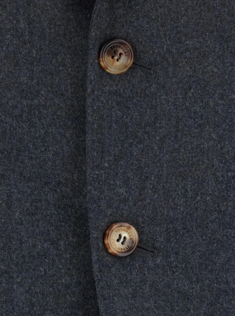 Costum Brunello Cucinelli gri din lana - Img 3
