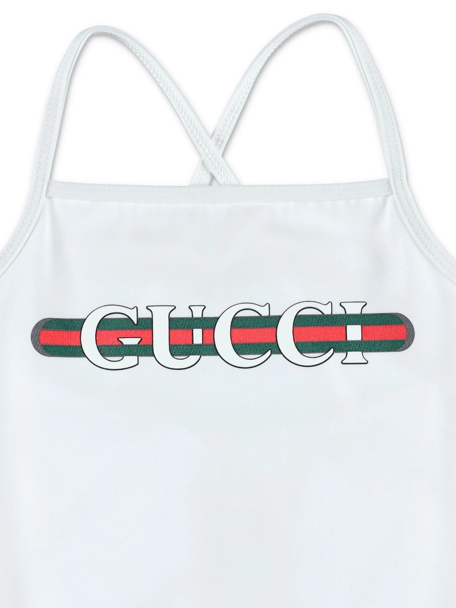 Costum de baie Gucci alb din poliamida si elastan - Img 3