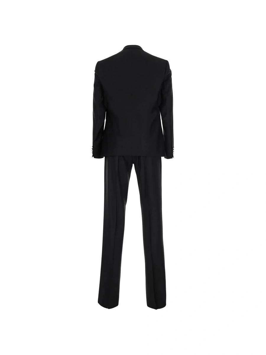 Costum Emporio Armani negru din lana si matase - Img 4