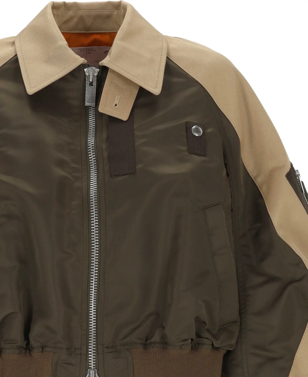Cotton and nylon Bomber Jacke - Img 3