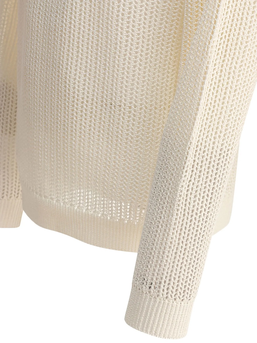 Cotton blend crewneck sweater - Img 3