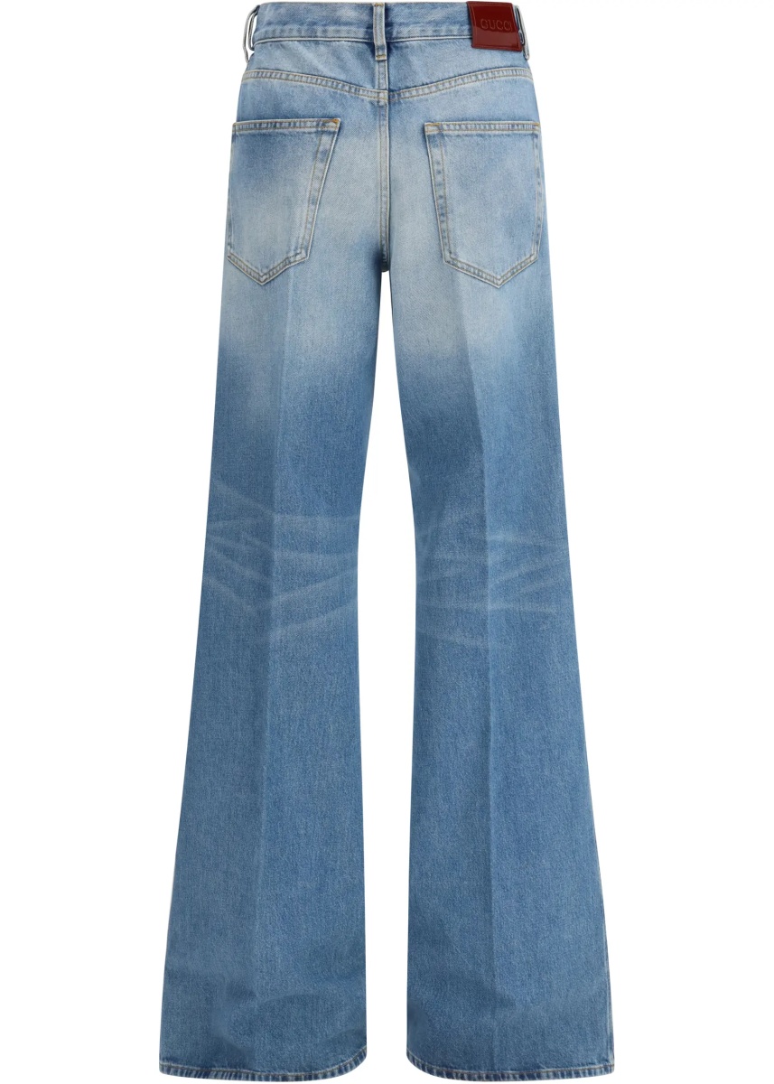 Cotton denim flare Jeans - Img 2