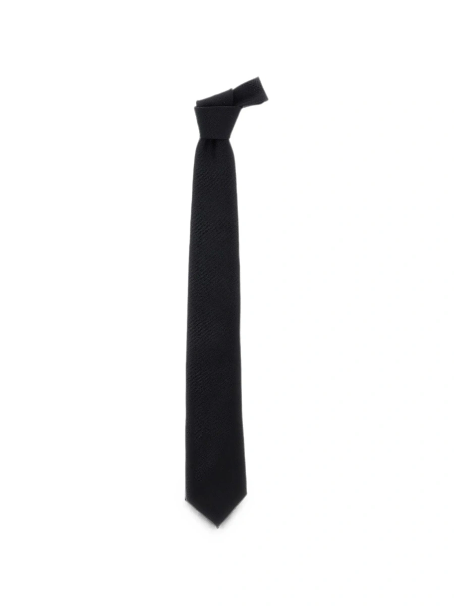 Cravate Black Tie with back knot closure in silk for men - Img 6