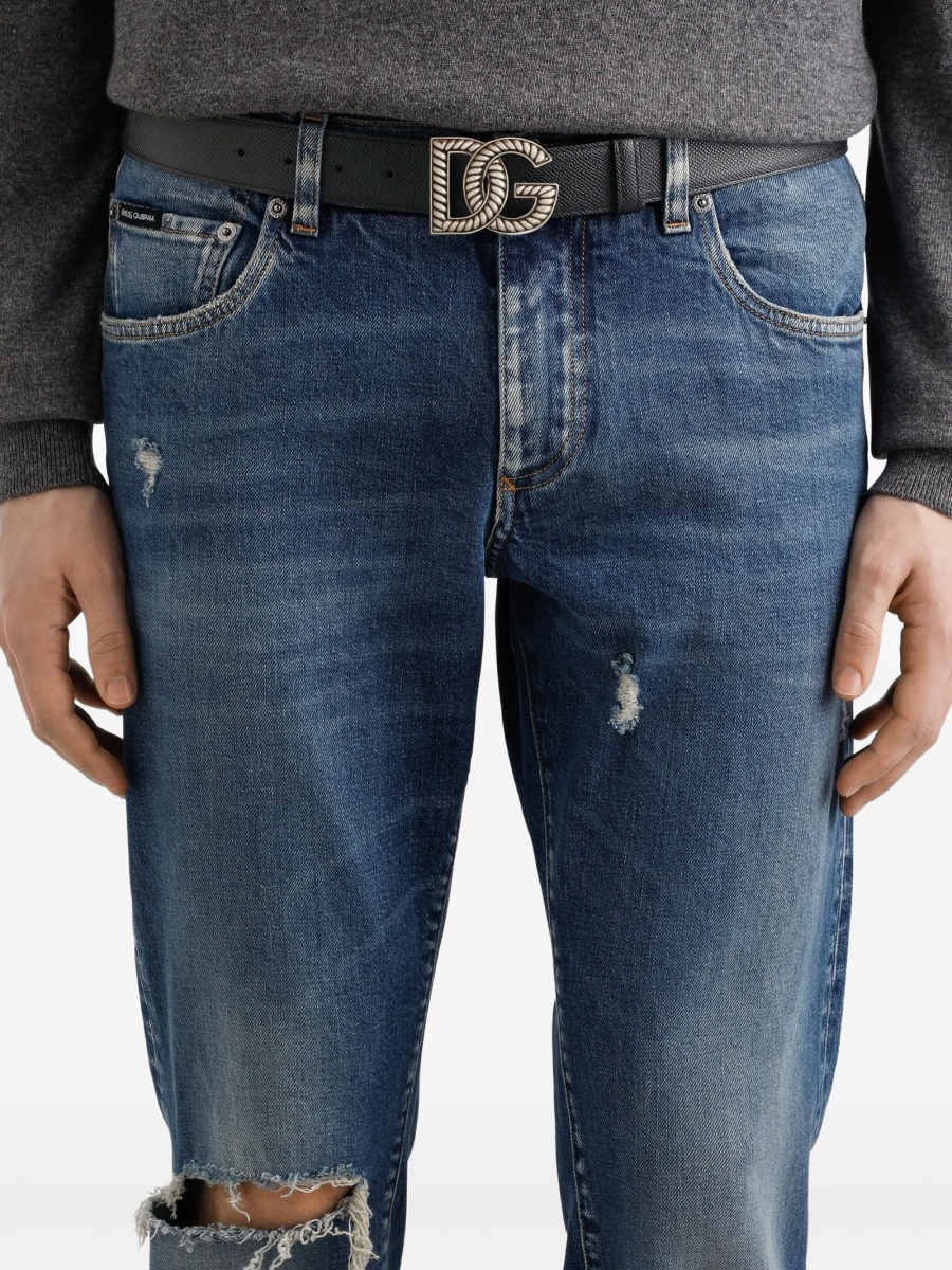 Curea Dolce &amp; Gabbana neagra din piele - Img 3