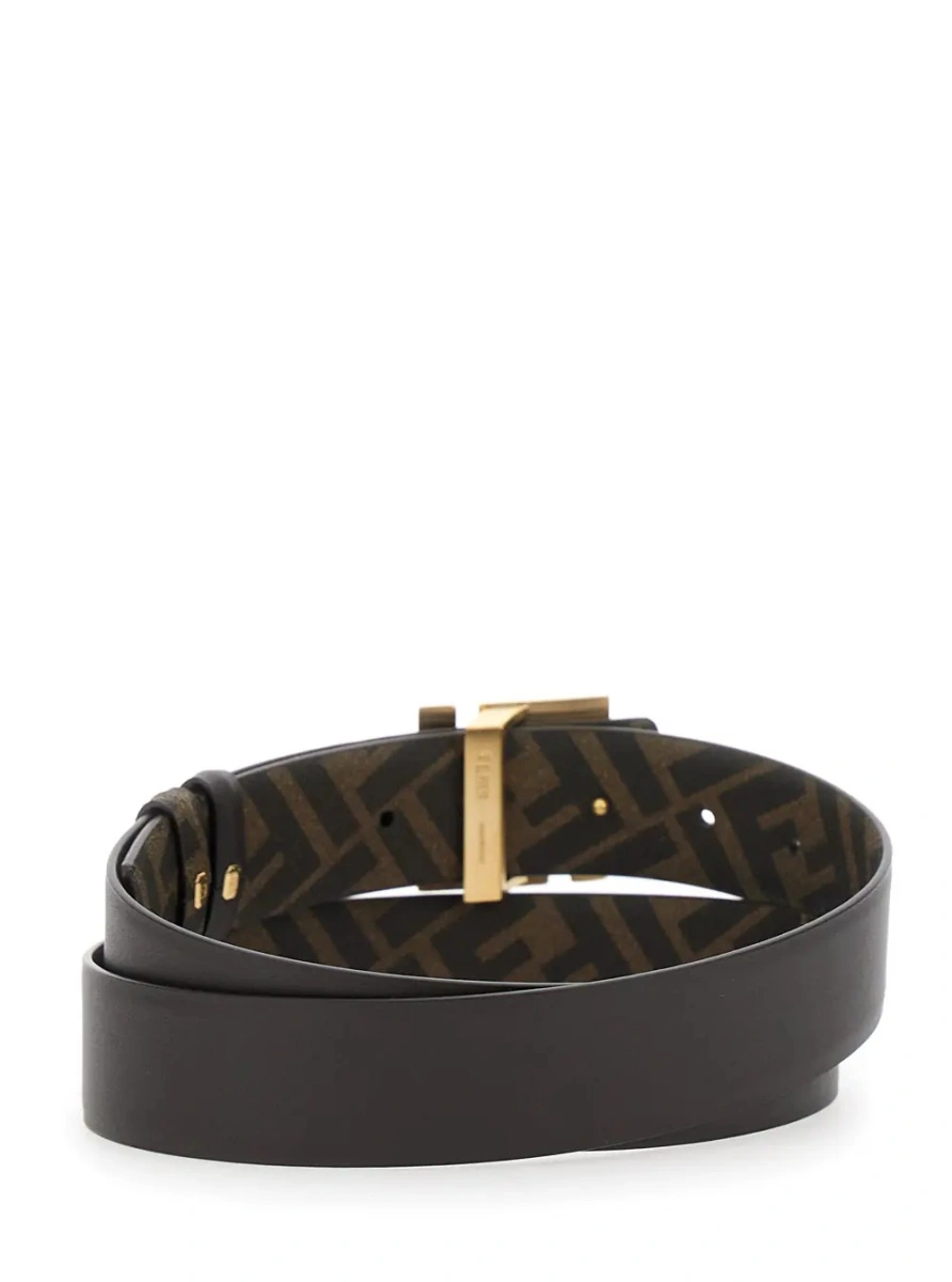 Curea Fendi maro din piele - Img 2