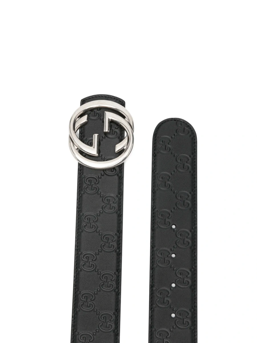 Curea Gucci neagra din piele - Img 4