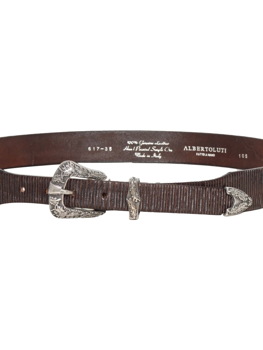 Curea REAL CALFSKIN BELT IN DARK BROWN COLOR - Img 2