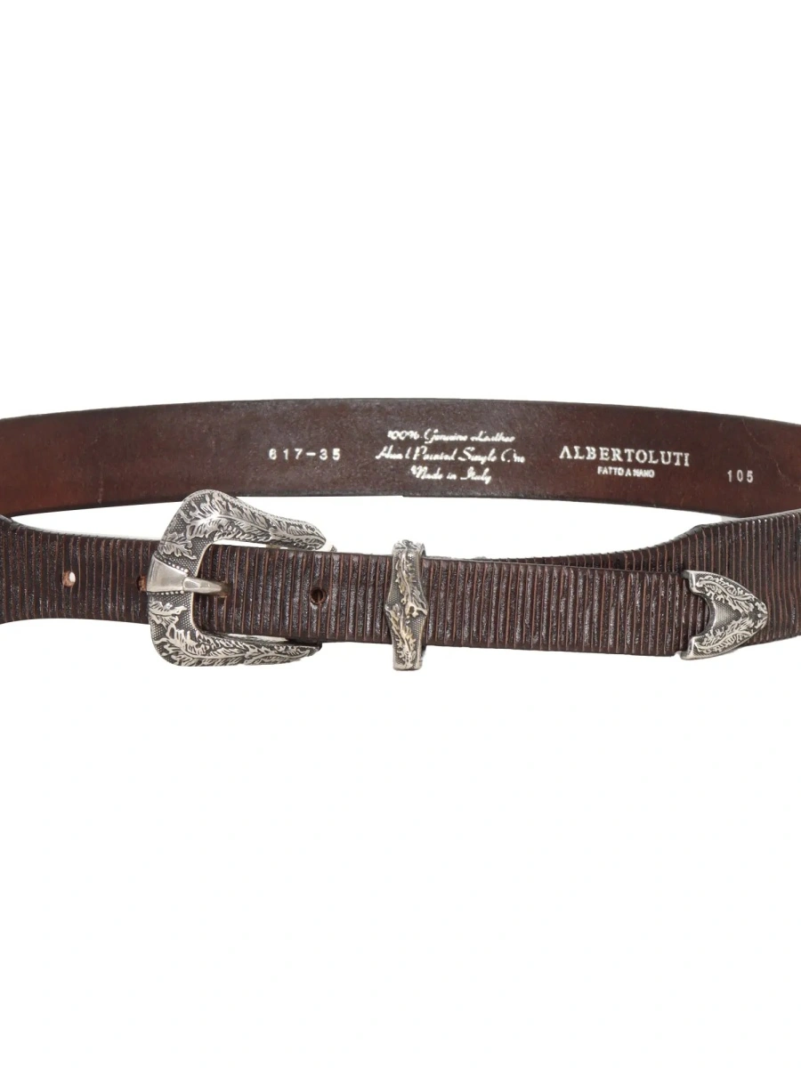 Curea REAL CALFSKIN BELT IN DARK BROWN COLOR - Img 2