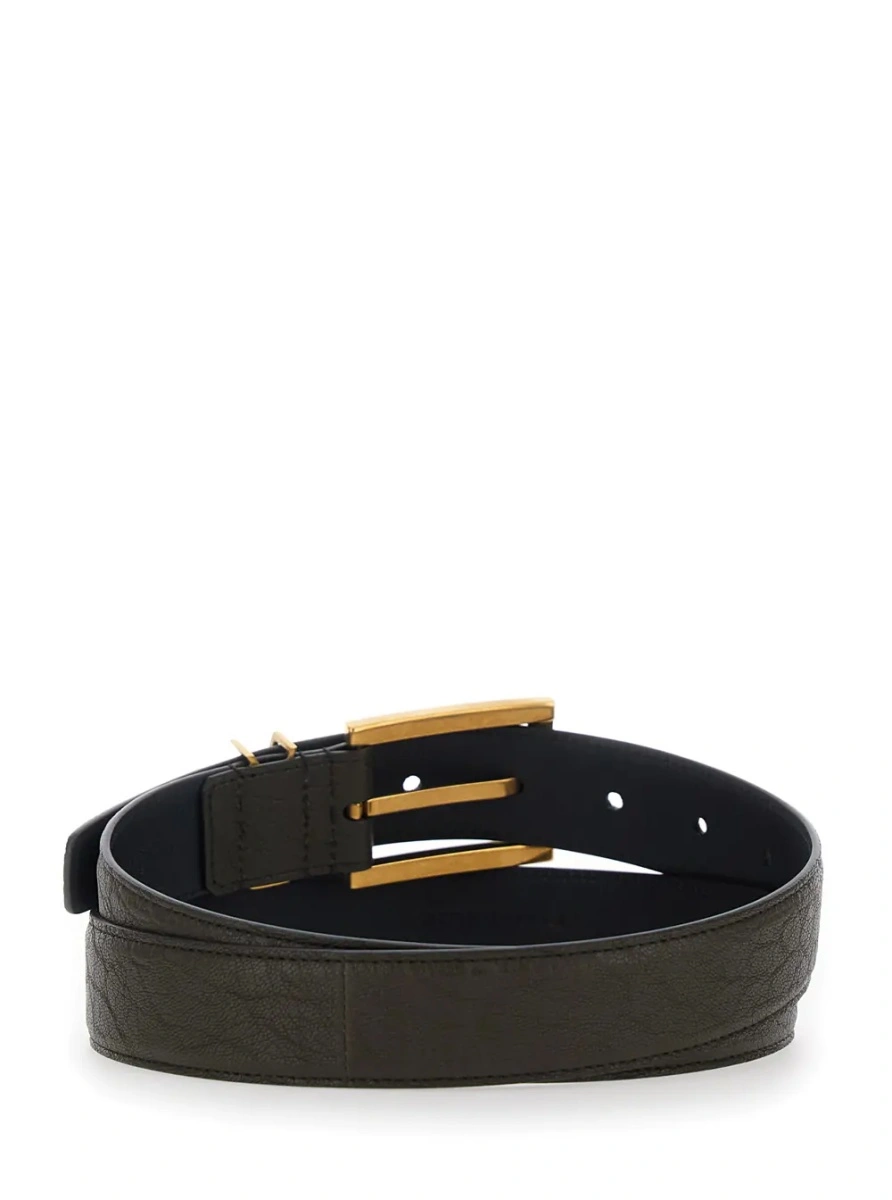 Curea Saint Laurent maro din piele - Img 2