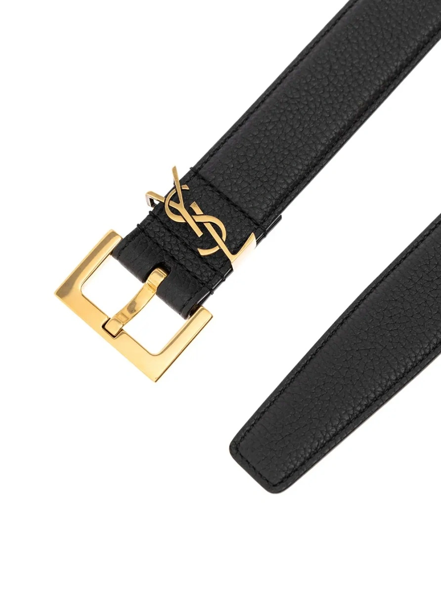 Curea Saint Laurent neagra din piele - Img 3