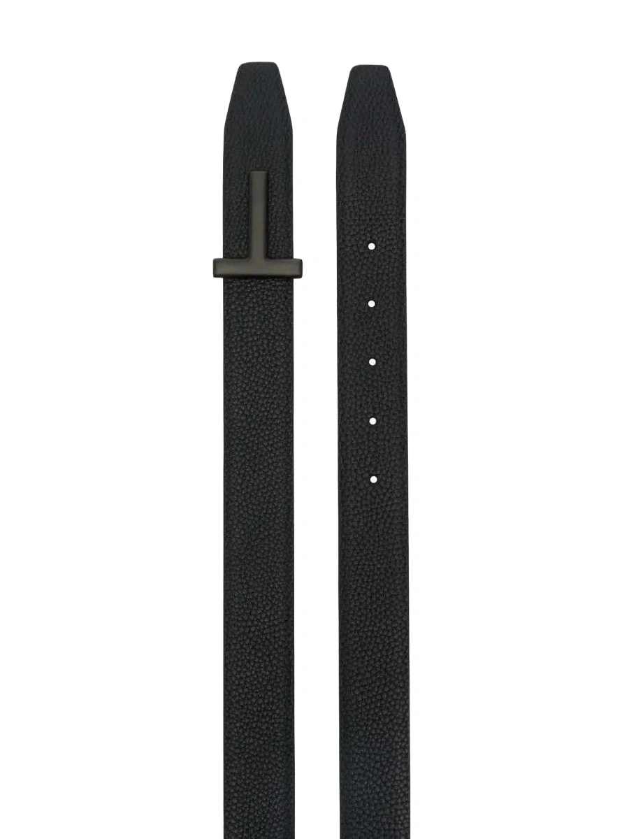 Curea Tom Ford neagra din piele - Img 3