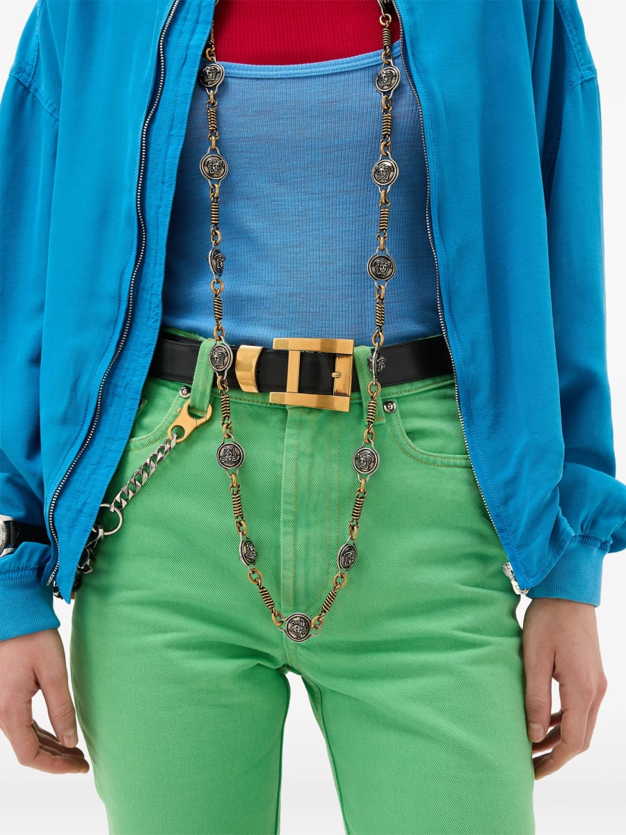 Curea Versace neagra din piele - Img 3