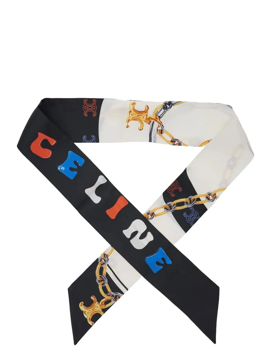 Esarfa Céline multicolor din matase - Img 2