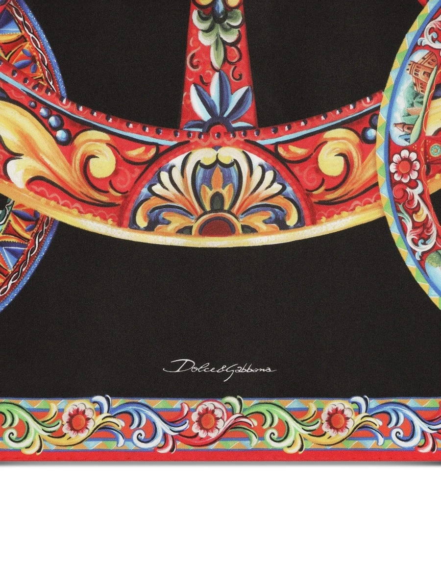 Esarfa Dolce &amp; Gabbana multicolor din matase - Img 4