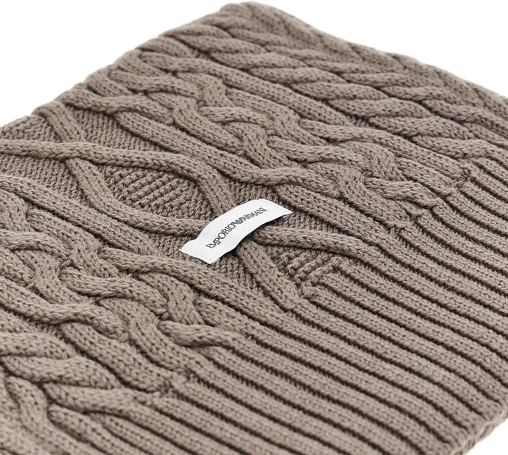 Esarfa Wool-blend scarf with logo label - Img 3