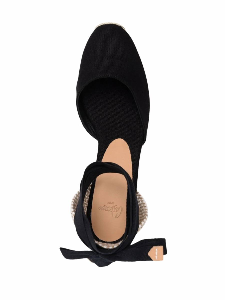 Espadrile CASTAÑER negre din material textil - Img 4