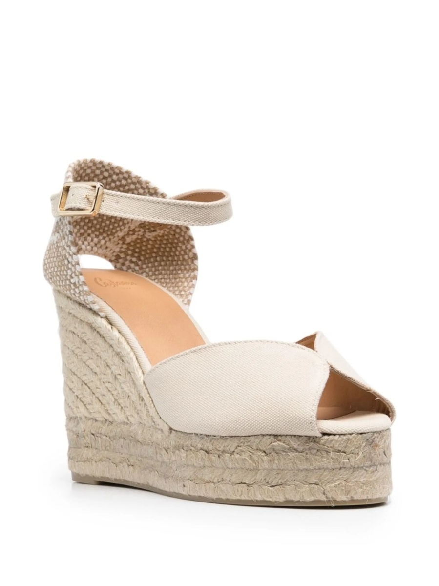 Espadrile CASTAÑER neutre din rafie si material textil - Img 2