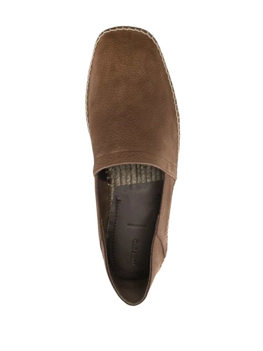 Espadrile Tom Ford maro din piele - Img 4