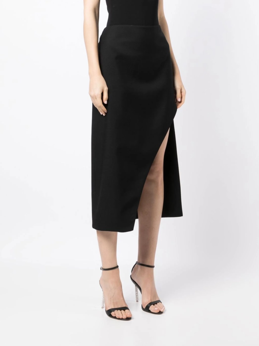 Fusta Alexander McQueen neagra din lana - Img 3