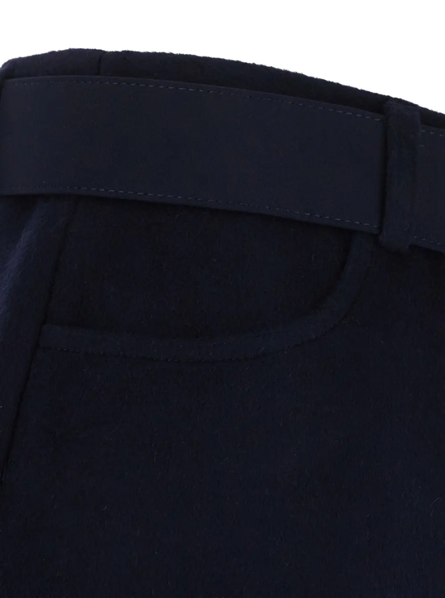 Fusta Blue wool skort with lace and pockets for women - Img 3