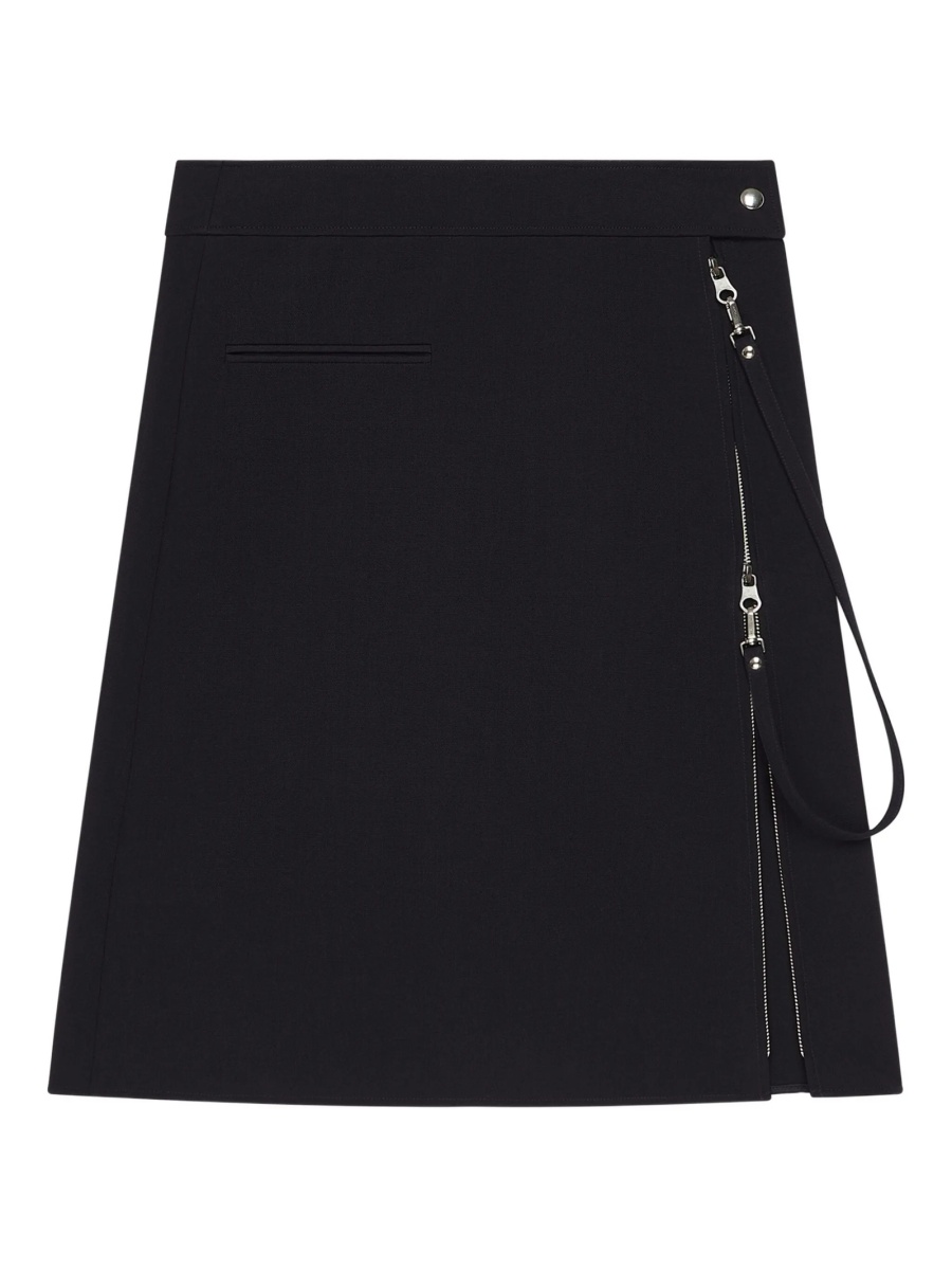 Fusta COURRÈGES neagra din lana si polyester - Img 3