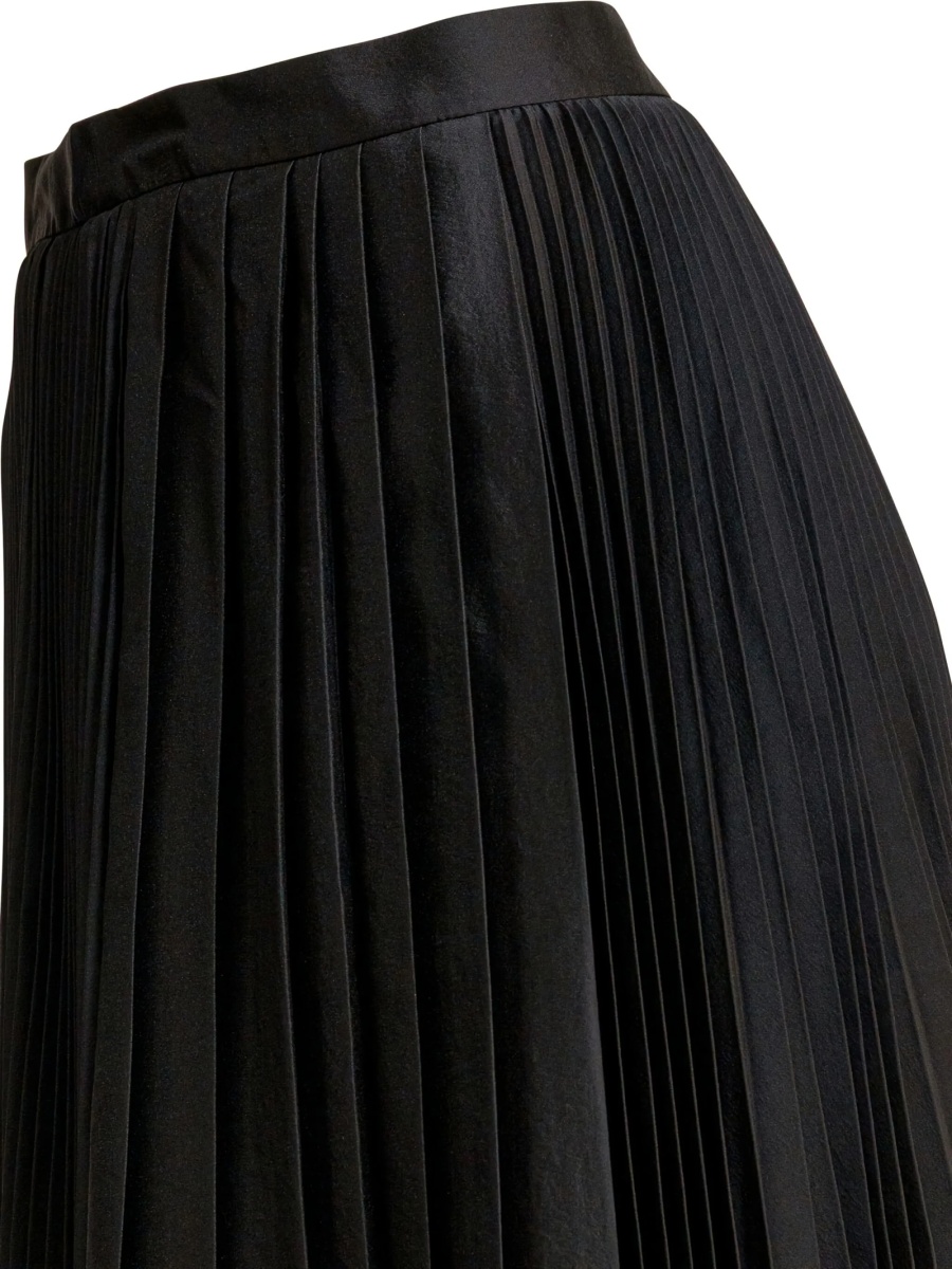 Fusta cu pliuri Sandbeige neagra din polyester - Img 4