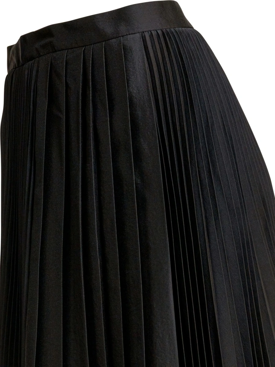Fusta cu pliuri Sandbeige neagra din polyester - Img 4