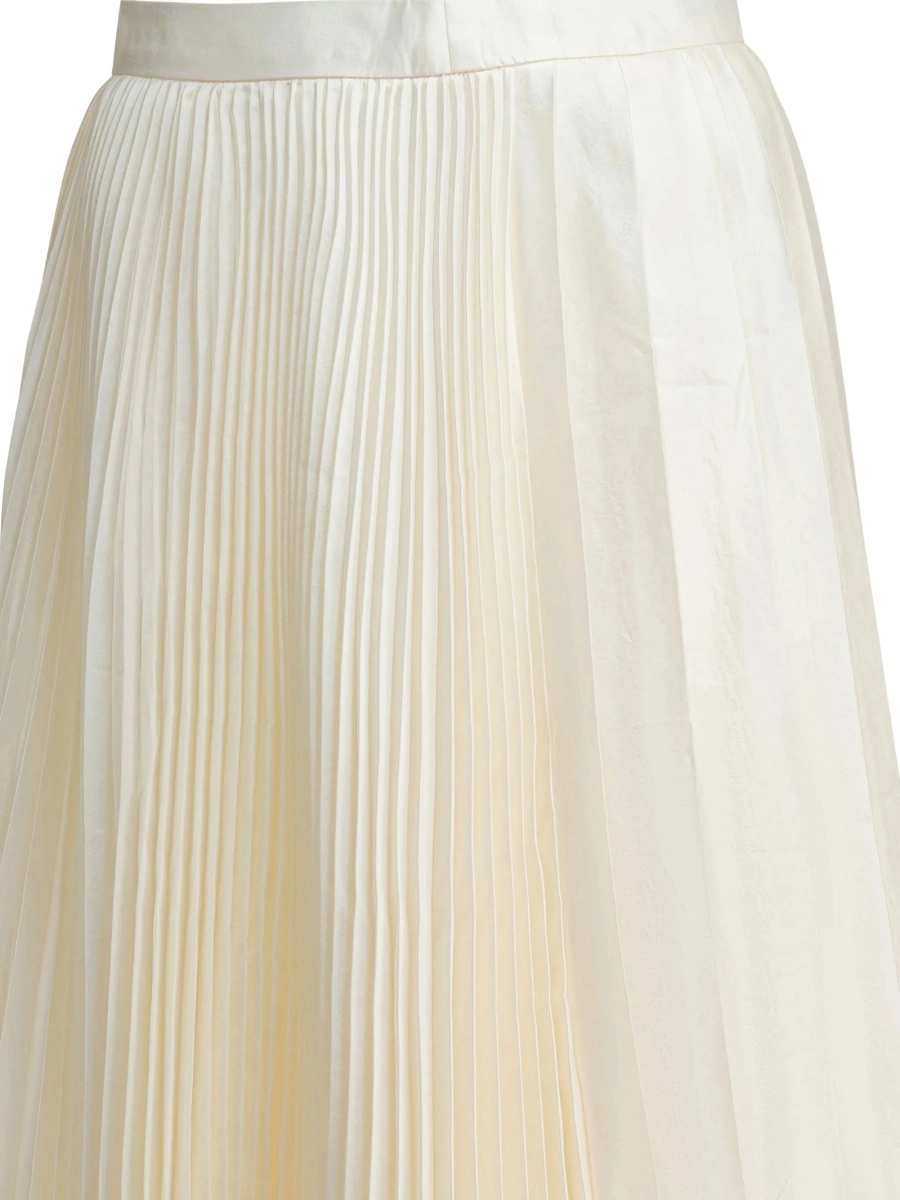 Fusta cu pliuri Sandbeige neutra din polyester - Img 4