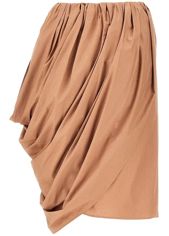 Fusta Draped poplin skirt - Img 3
