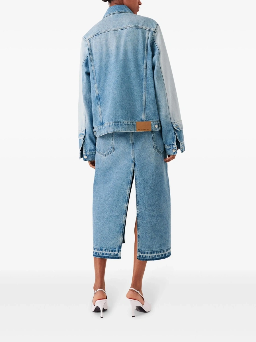 Fusta drepte Stella McCartney albastra - Img 4