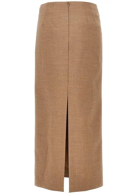 Fusta 'Jackie' stretch wool midi skirt - Img 3