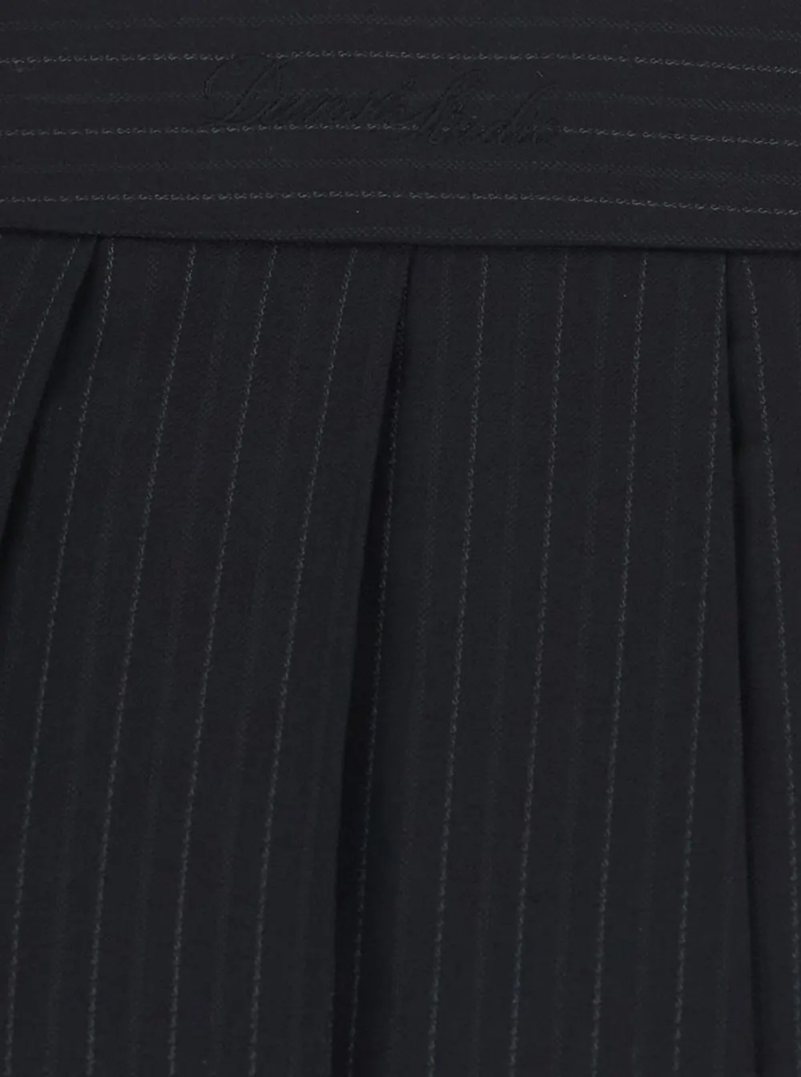 Fusta PLEATS MINI STRIPED SKIRT with stripes and Tech Fabric in black for women - Img 3