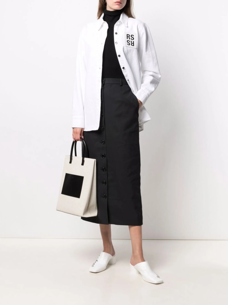 Fusta Raf Simons neagra din polyester - Img 2