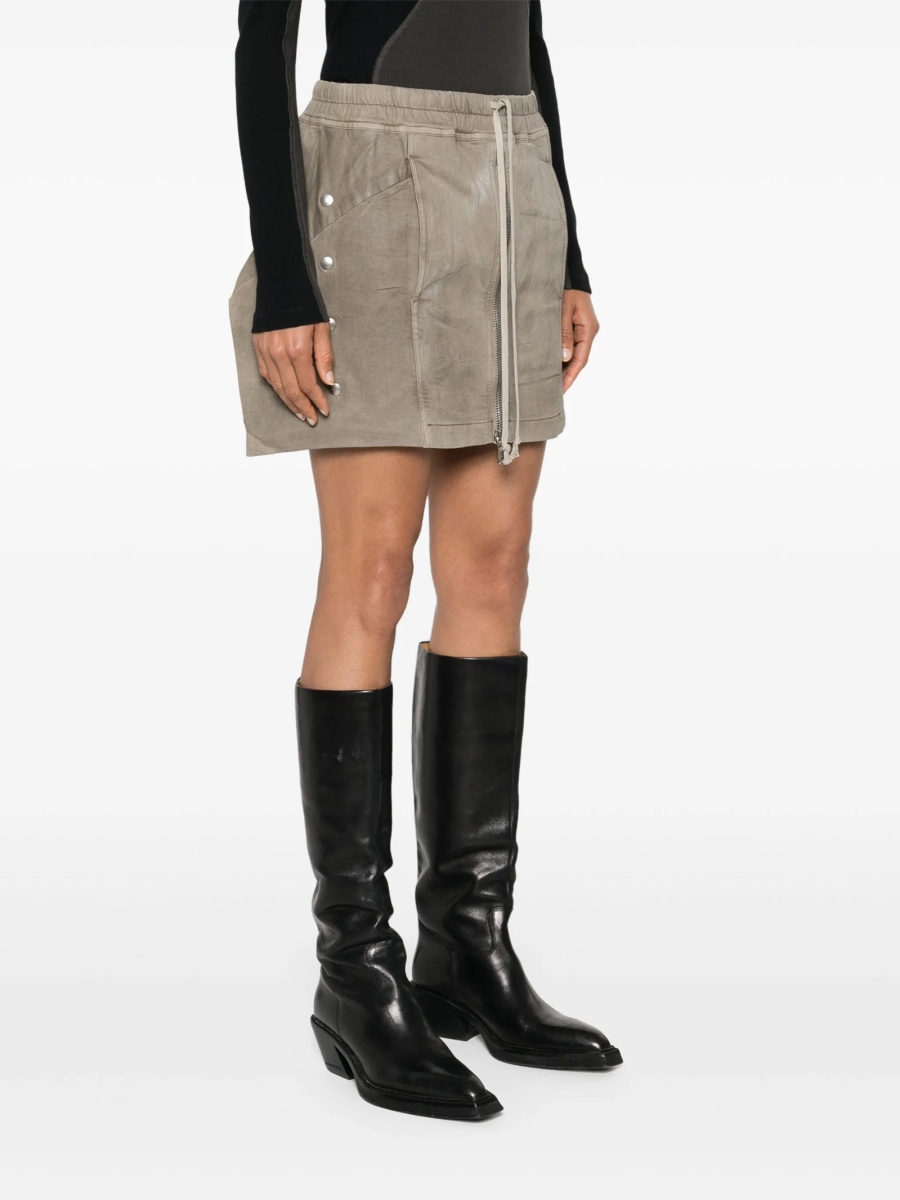 Fusta Rick Owens maro din cauciuc si polyester - Img 3