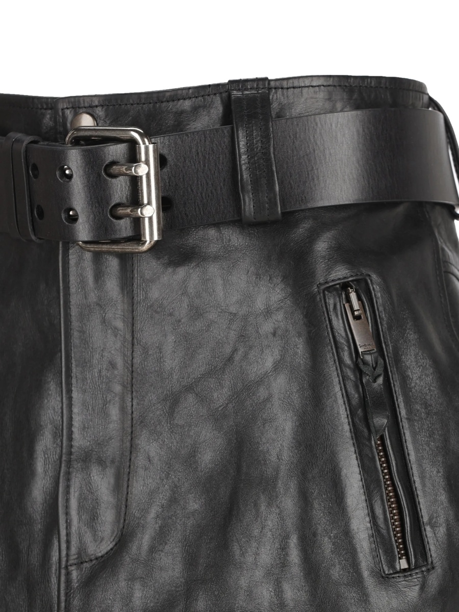 Fusta Saint Laurent neagra din piele - Img 4