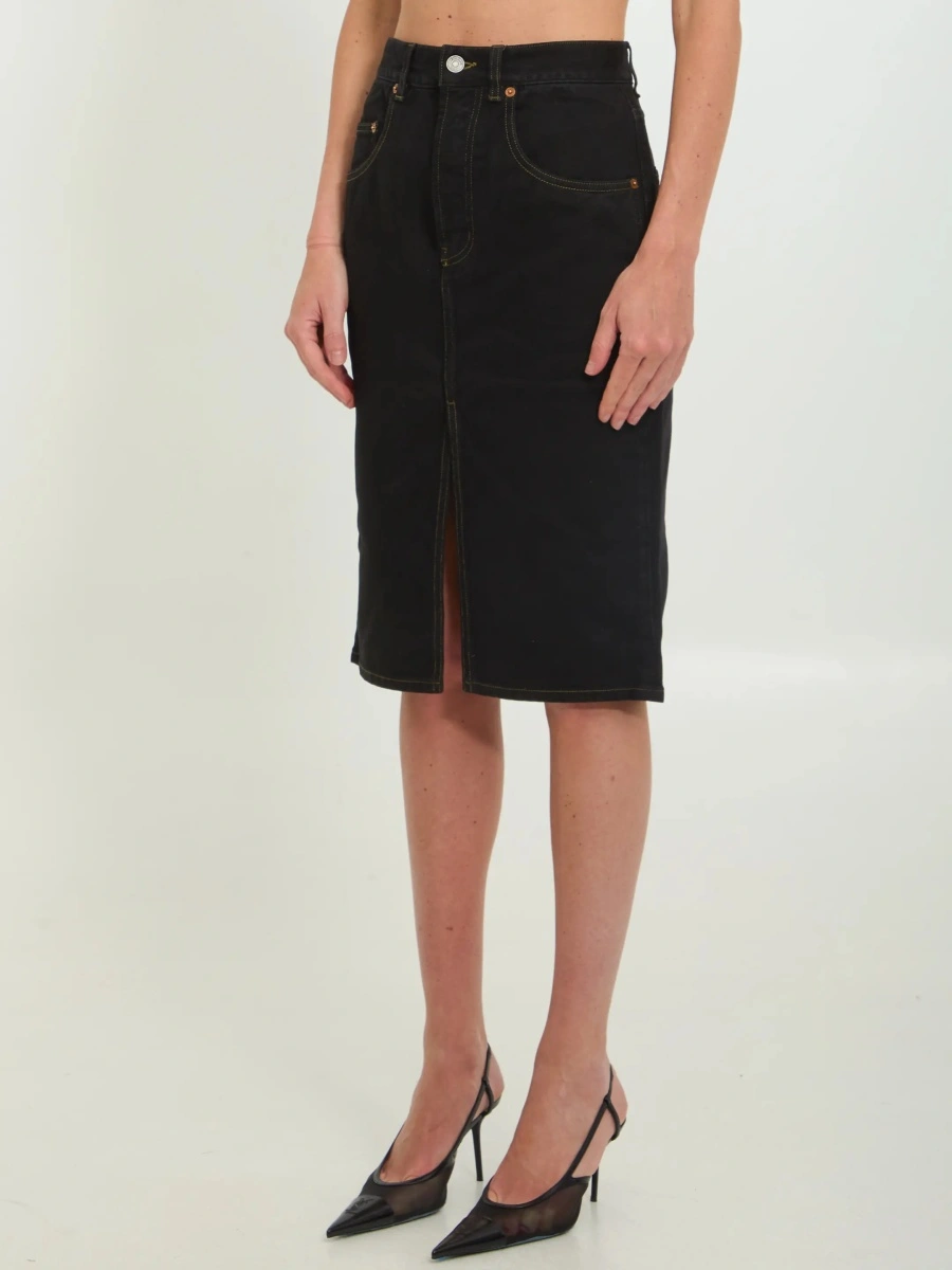 Fusta Saint Laurent neagra - Img 2