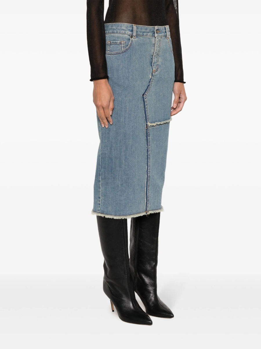 Fusta Tom Ford albastra din elastan si bumbac - Img 3