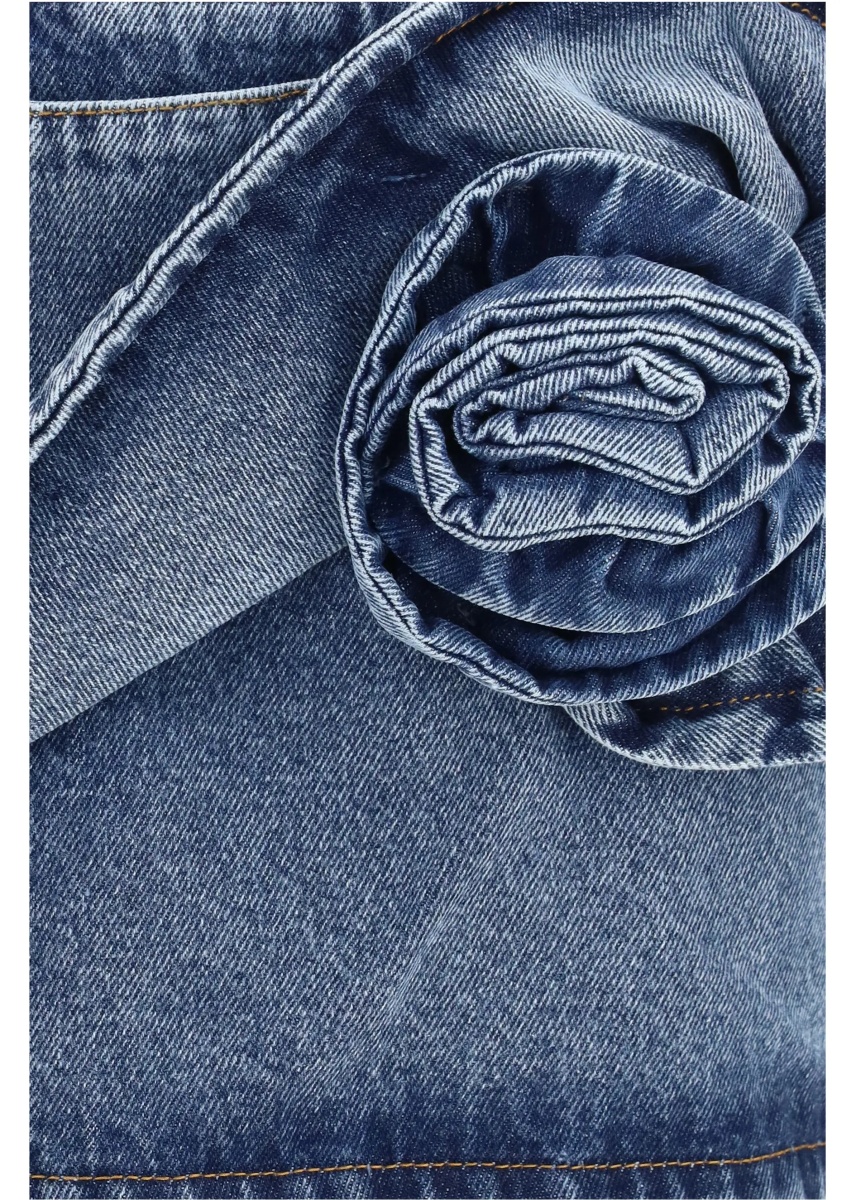 Fusta Twisted floral denim Mini Skirt - Img 3