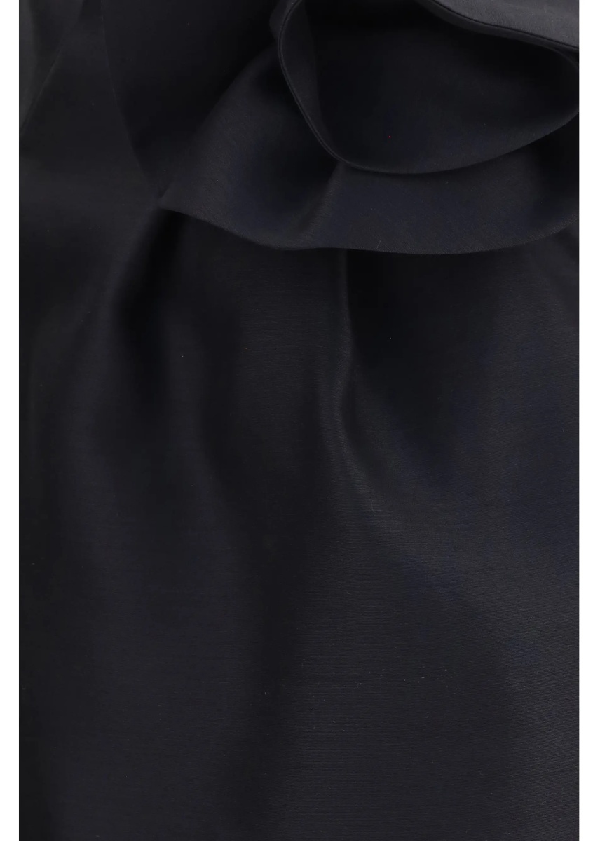 Fusta Wool and silk Mini Skirt with floral details - Img 3