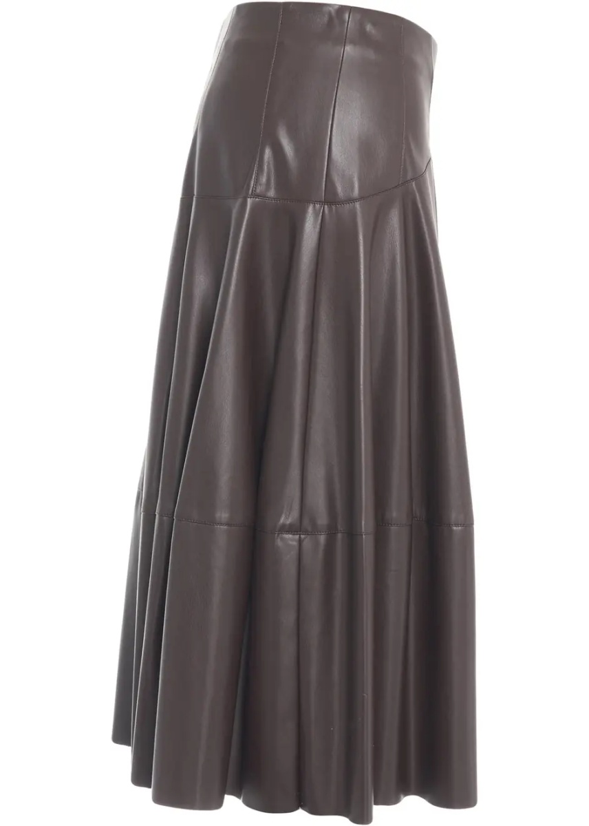 Fuste Midi skirt in leather look - Img 3