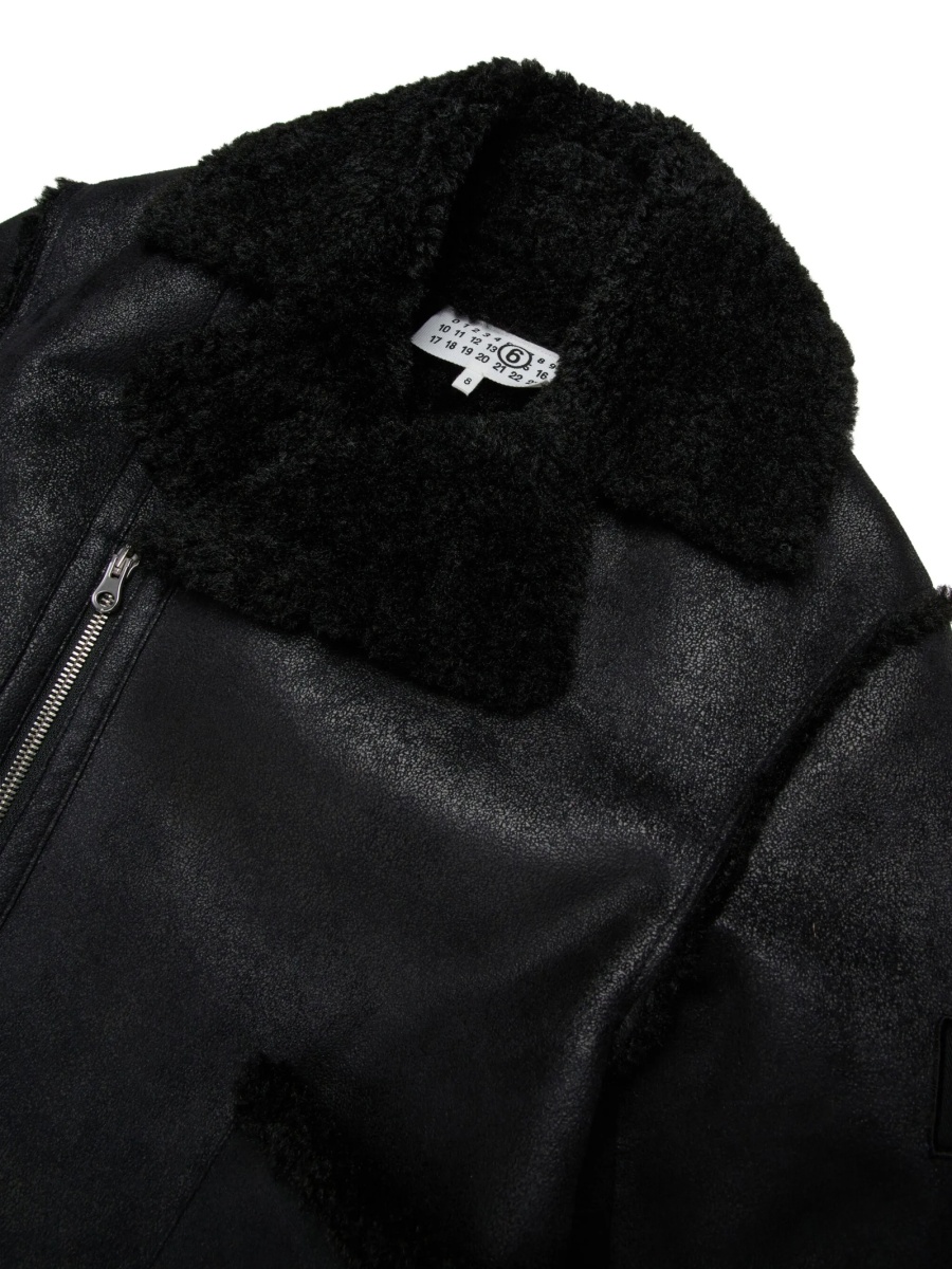 Geaca bomber MM6 Maison Margiela neagra din polyester - Img 3