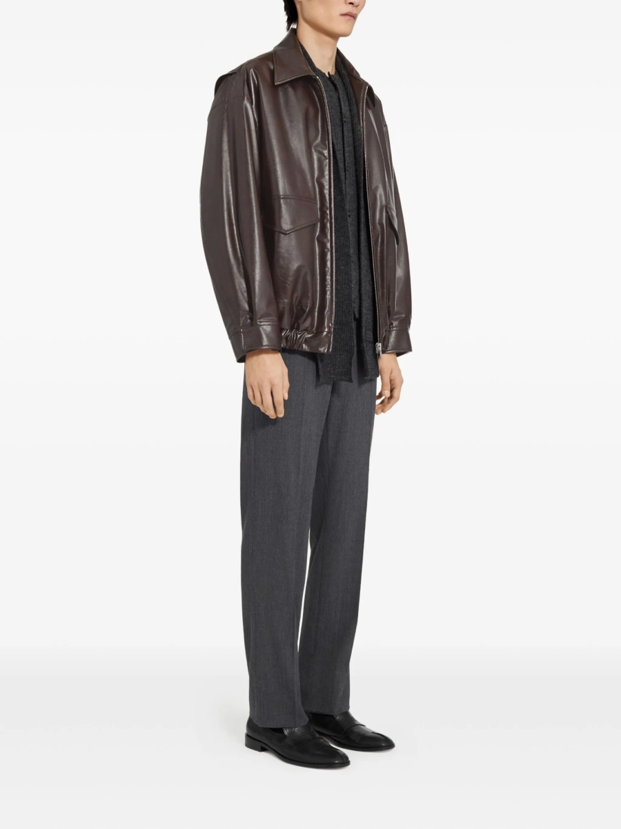 Geaca bomber MM6 Maison Margiela rosie din polyester si vascoza - Img 3