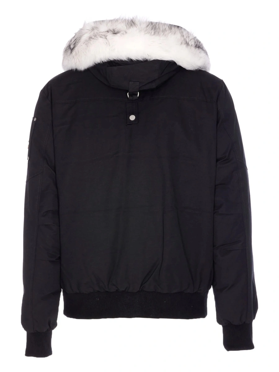 Geaca bomber Moose Knuckles neagra din bumbac si nylon - Img 2