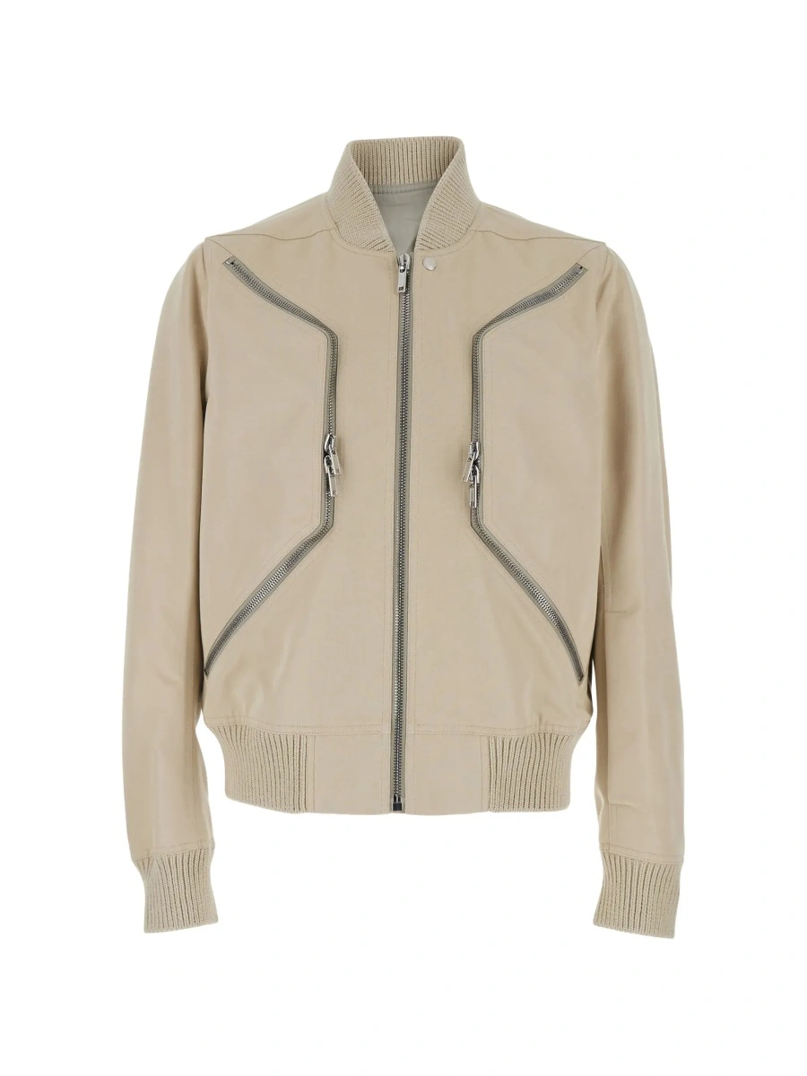 Geaca bomber Rick Owens bej din bumbac - Img 6