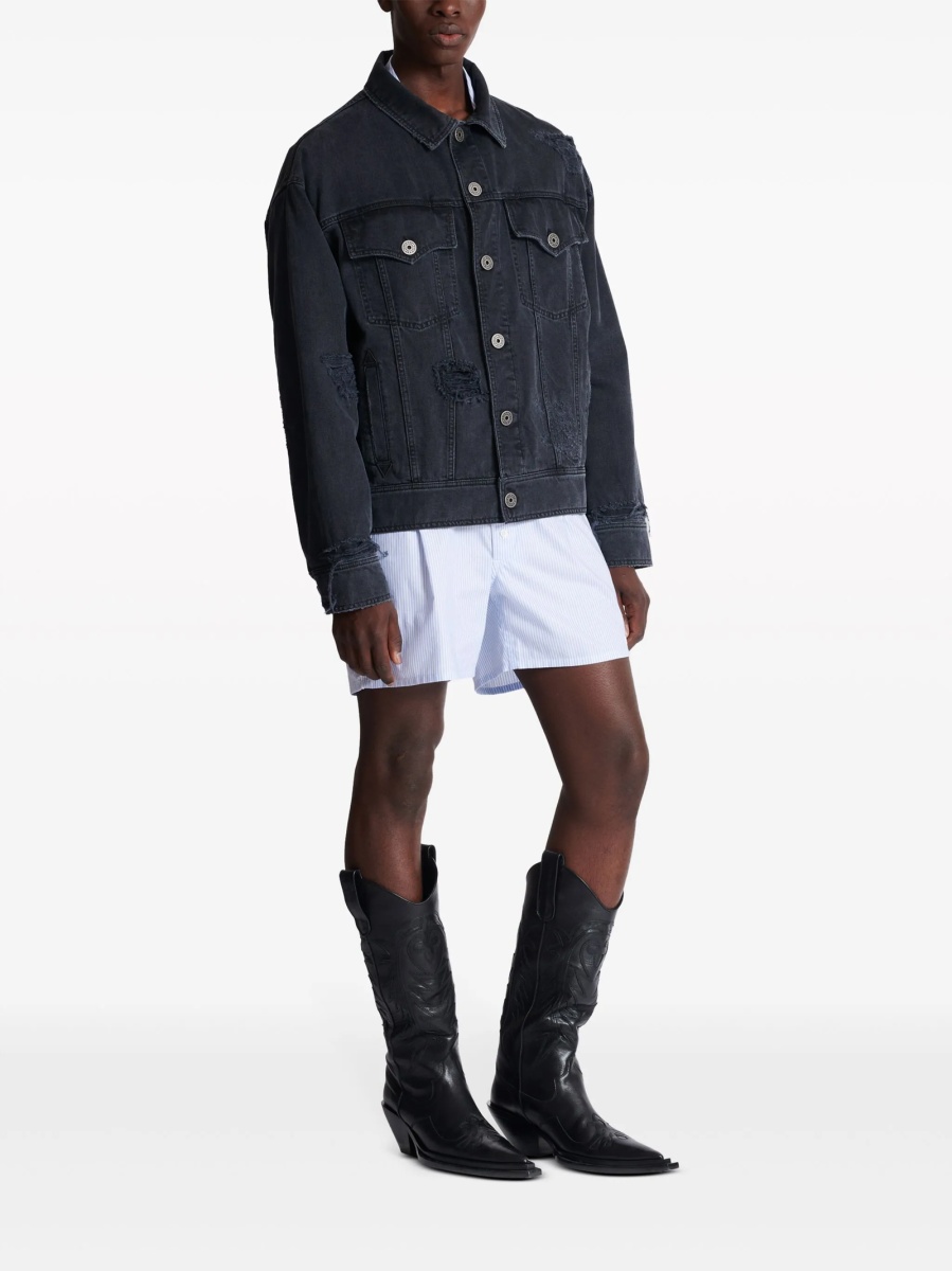 Geaca de blugi Balmain neagra - Img 3
