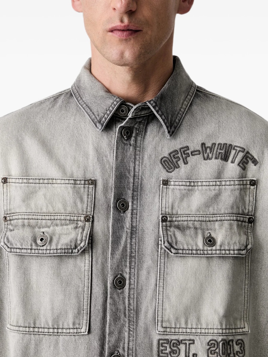 Geaca de blugi Off-White gri - Img 4