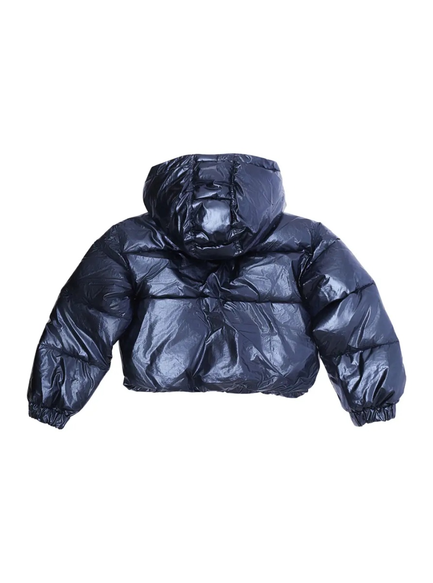 Geaca de Iarna Down jacket with high collar and long sleeves in Tech Fabric Blue for Girl - Img 2