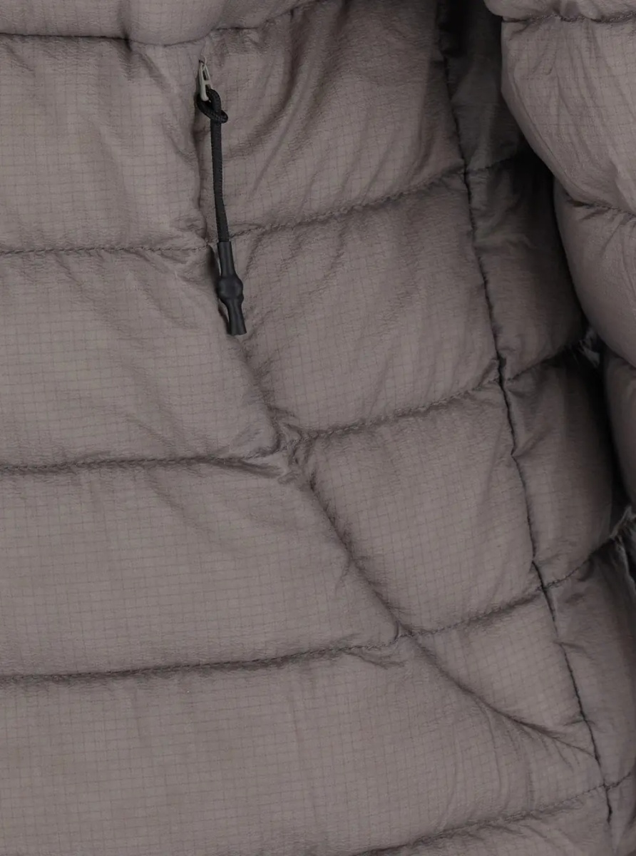 Geaca de Iarna Down jacket with hood and front closure in Tech Fabric Brown Woman - Img 2