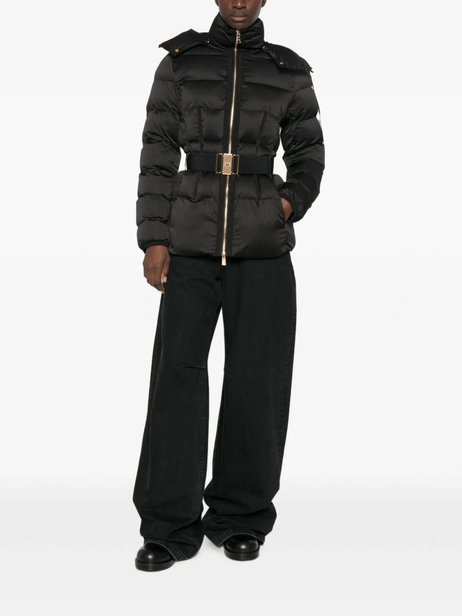 Geaca de iarna Elisabetta Franchi neagra din polyester - Img 2